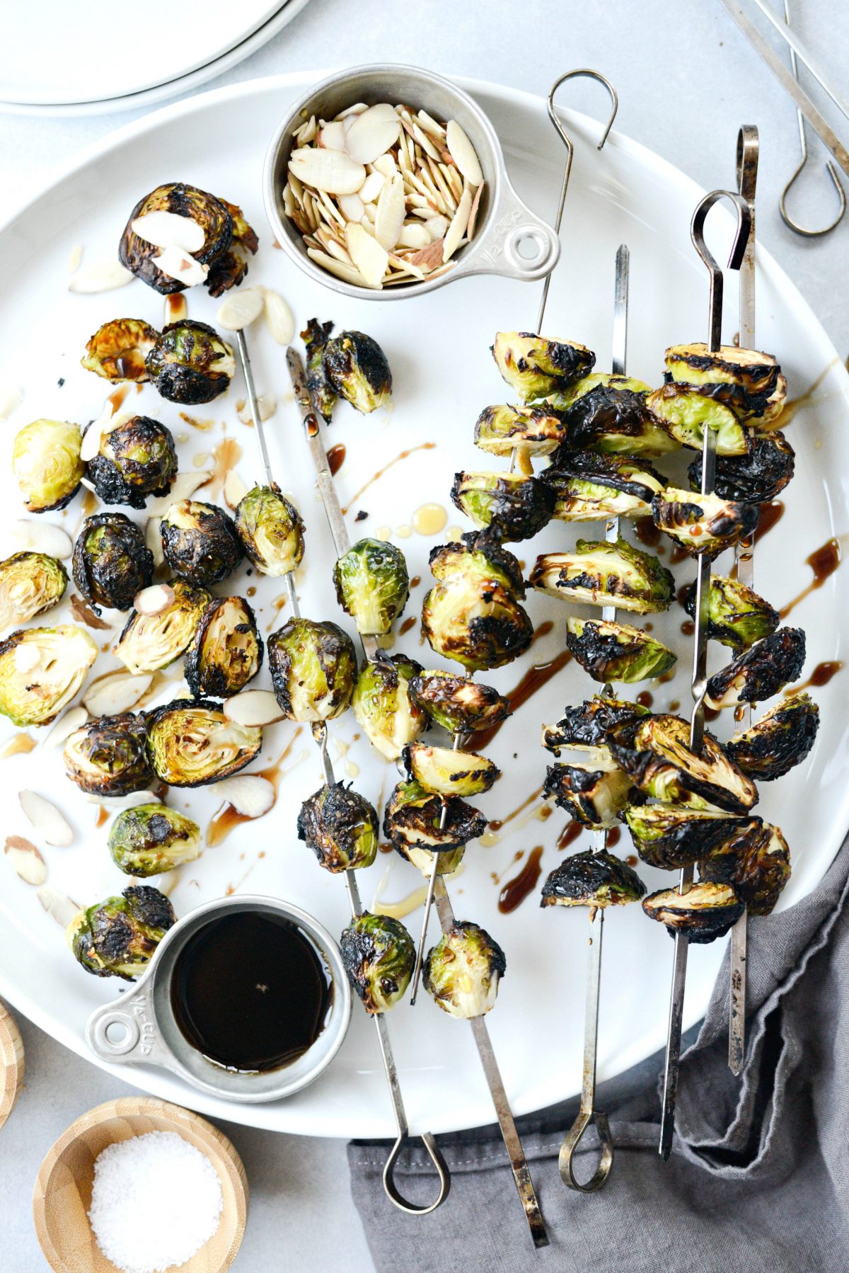 Grilled Garlic Brussels Sprouts l SimplyScratch.com