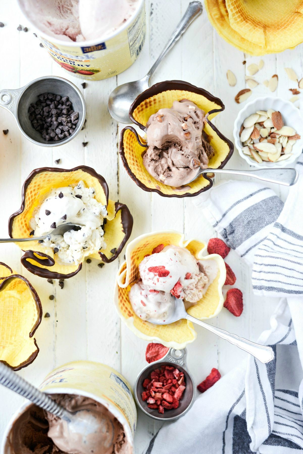 Homemade Ice Cream Waffle Bowls l SimplyScratch.com