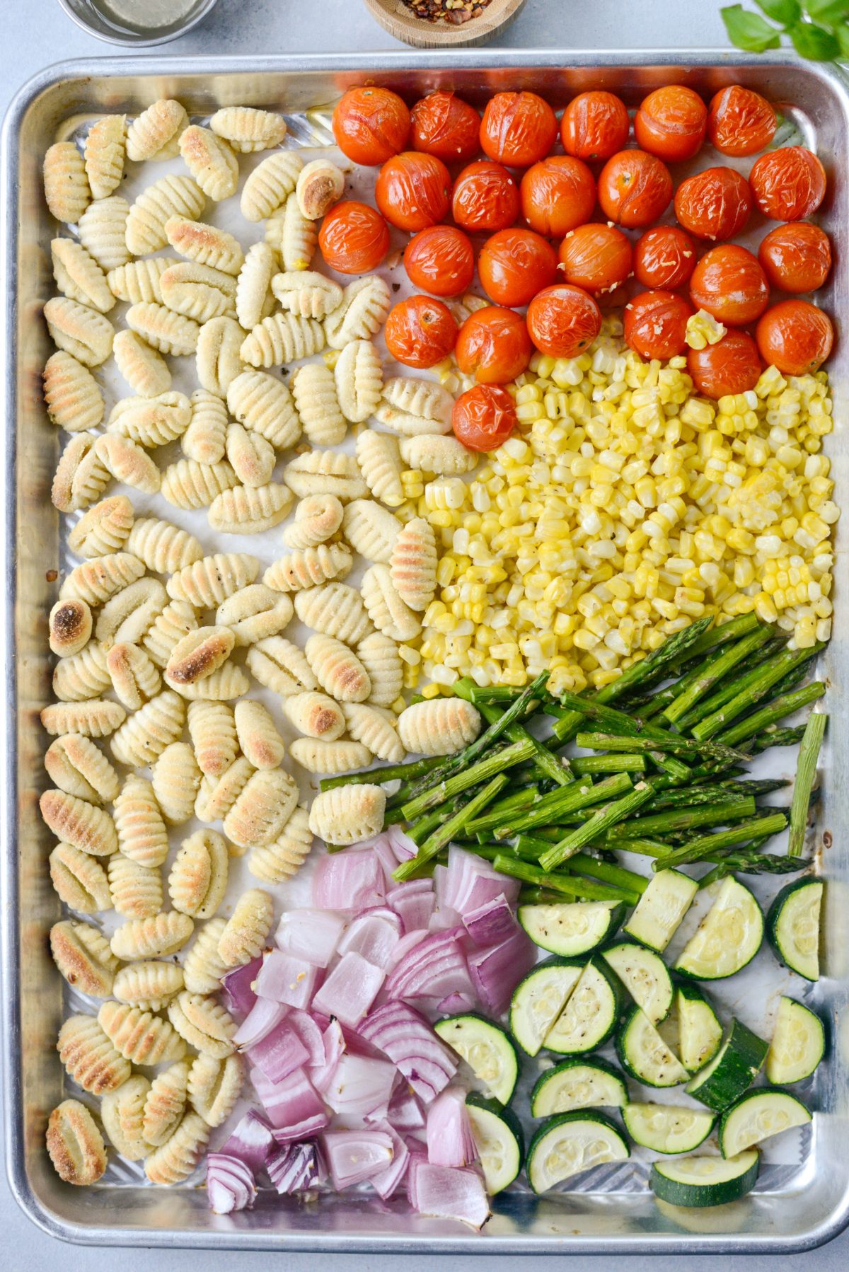 Sheet Pan Gnocchi with Summer Vegetables l SimplyScratch.com