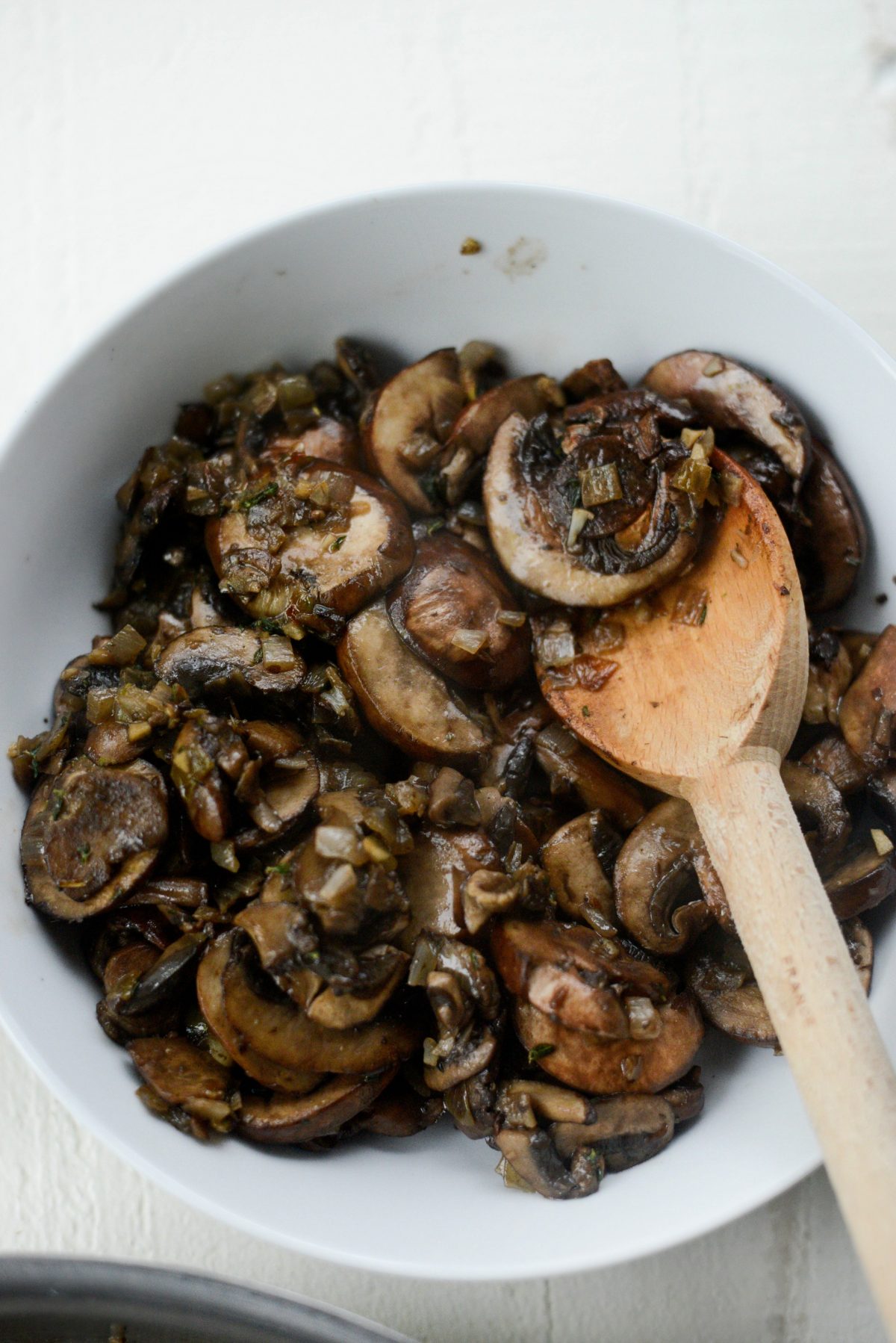 transfer mushroom mixture to bowl