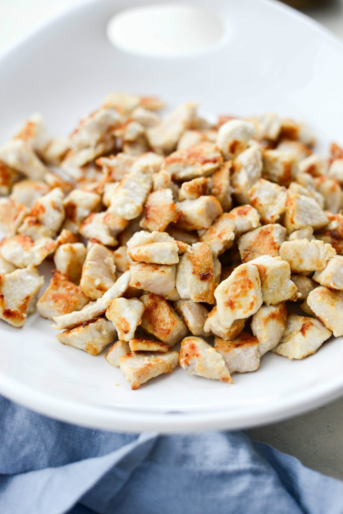 all crispy chicken pieces transferred to a clean dish and set off to the side.