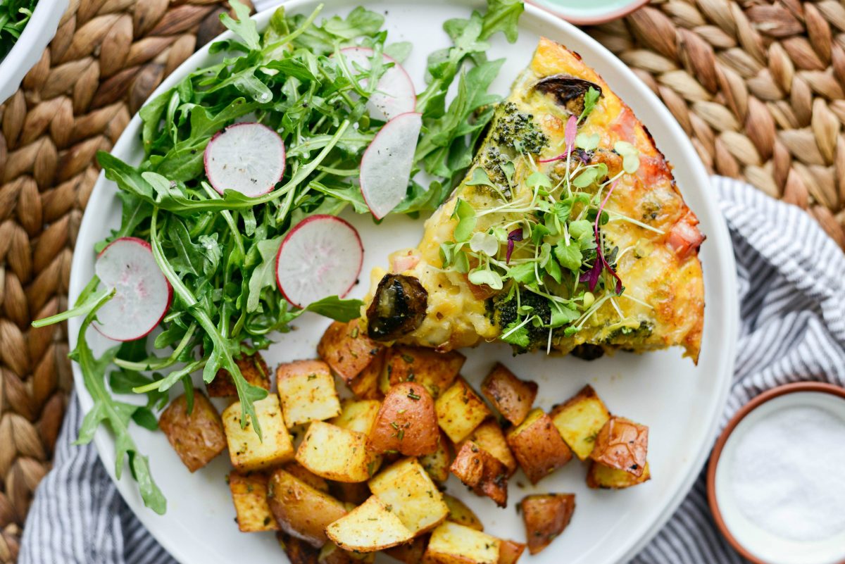 Simply Scratch Broccoli Ham and Swiss Crustless Quiche Simply Scratch