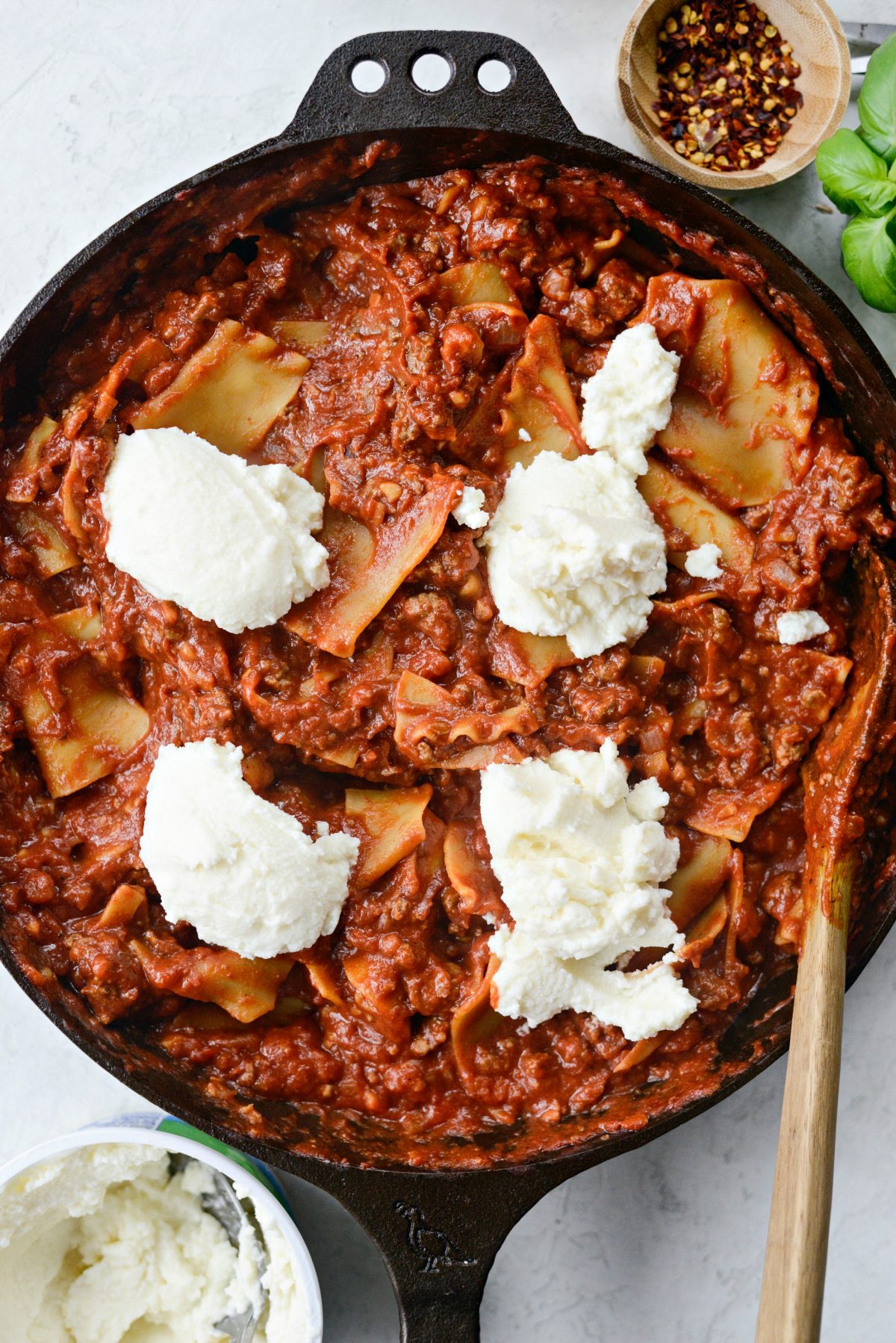 The Best Damn Easy Skillet Lasagna Recipe • A Simple Pantry