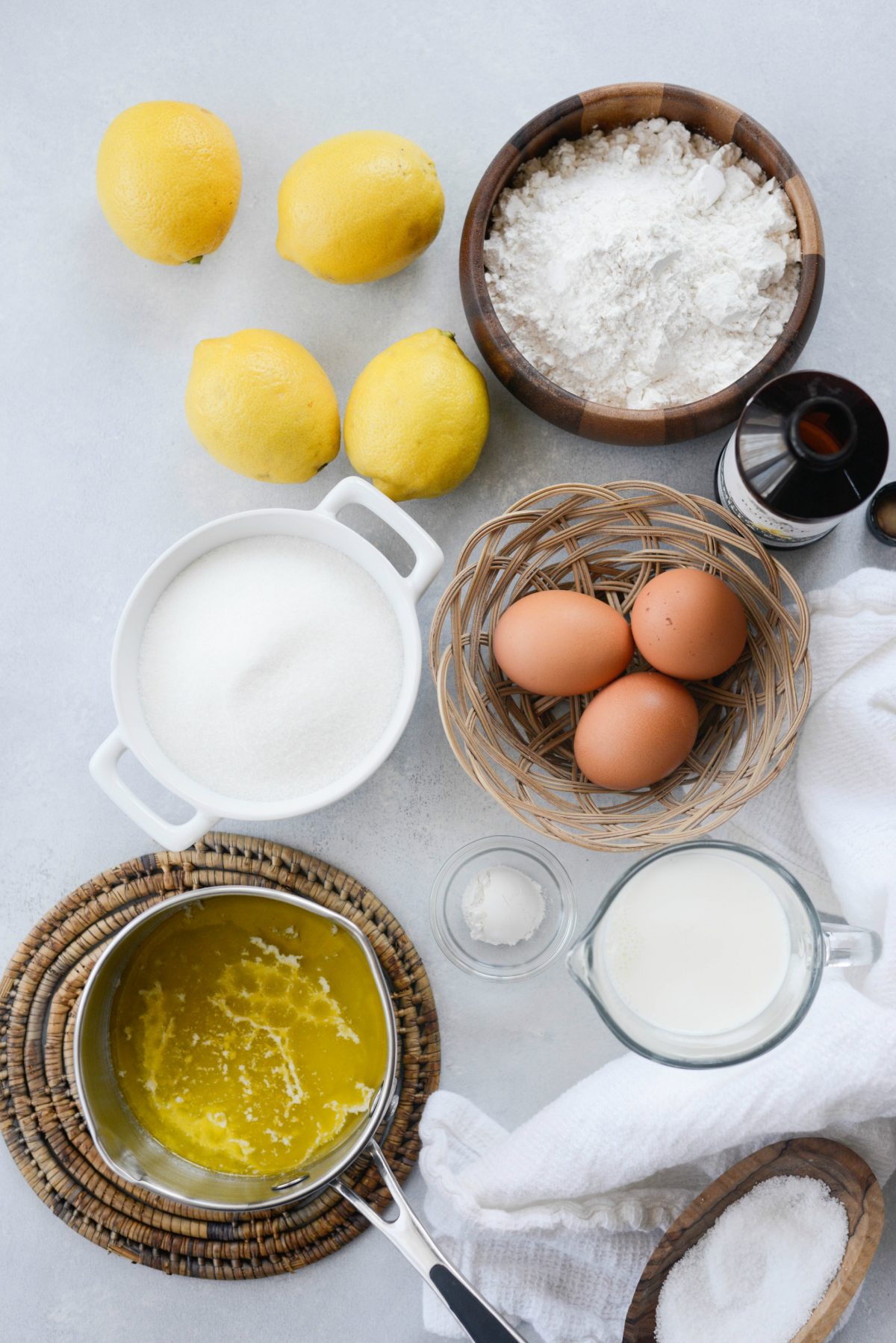 ingredients for glazed lemon cake