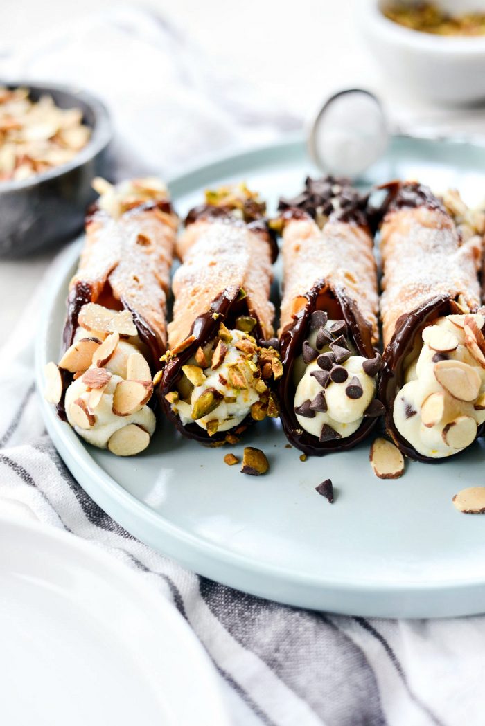 Easy Homemade Cannolis l SimplyScratch.com #easy #homemade #cannoli #ricotta #italian #dessert