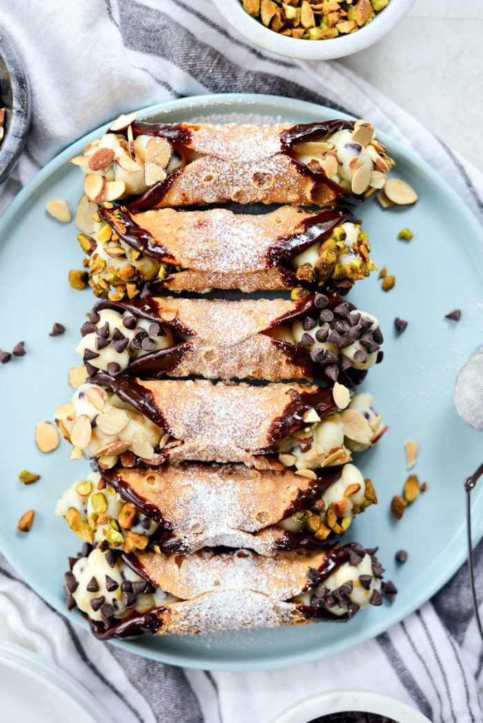 Easy Cannolis l SimplyScratch.com #easy #homemade #cannoli #ricotta #italian #dessert