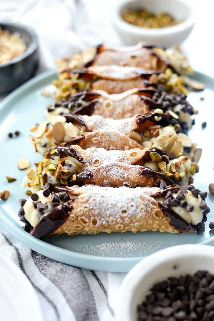 Easy Cannolis l SimplyScratch.com #easy #homemade #cannoli #ricotta #italian #dessert