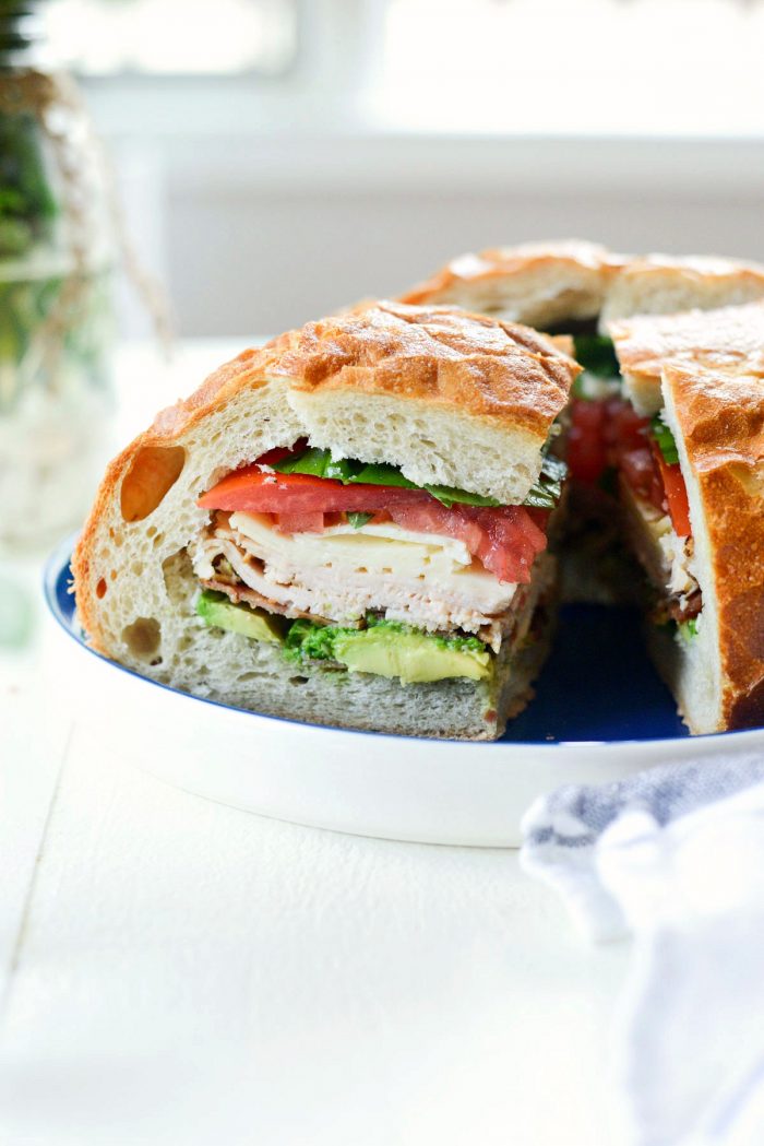 California Club Loaf Sandwich l SimplyScratch.com #summer #sandwich #california #avocado #bacon #easylunch