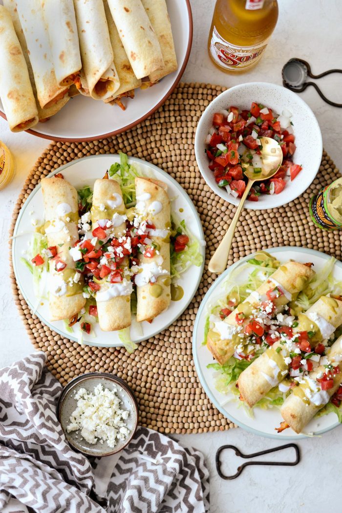 Air Fryer Salsa Chicken Taquitos l SimplyScratch.com #chicken #salsa #airfryer #recipe #toquitos #airfried #easy #dinner