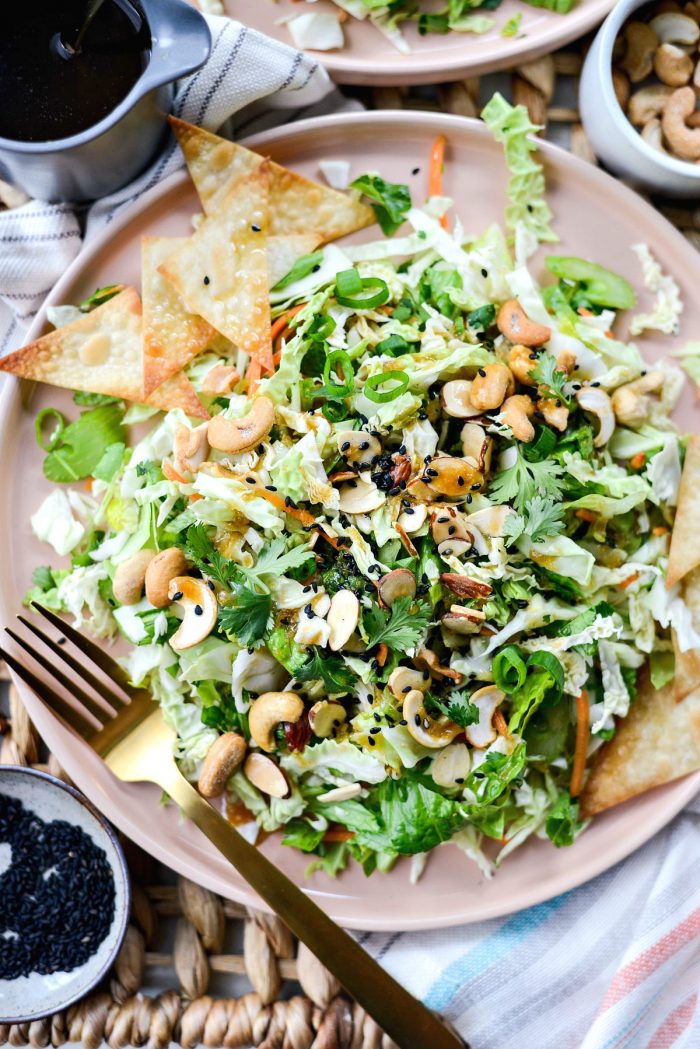 Asian Cabbage Chopped Salad l SimplyScratch.com #chopped #salad #cabbage #asian #cashew #taylorfarms #copycat #recipe