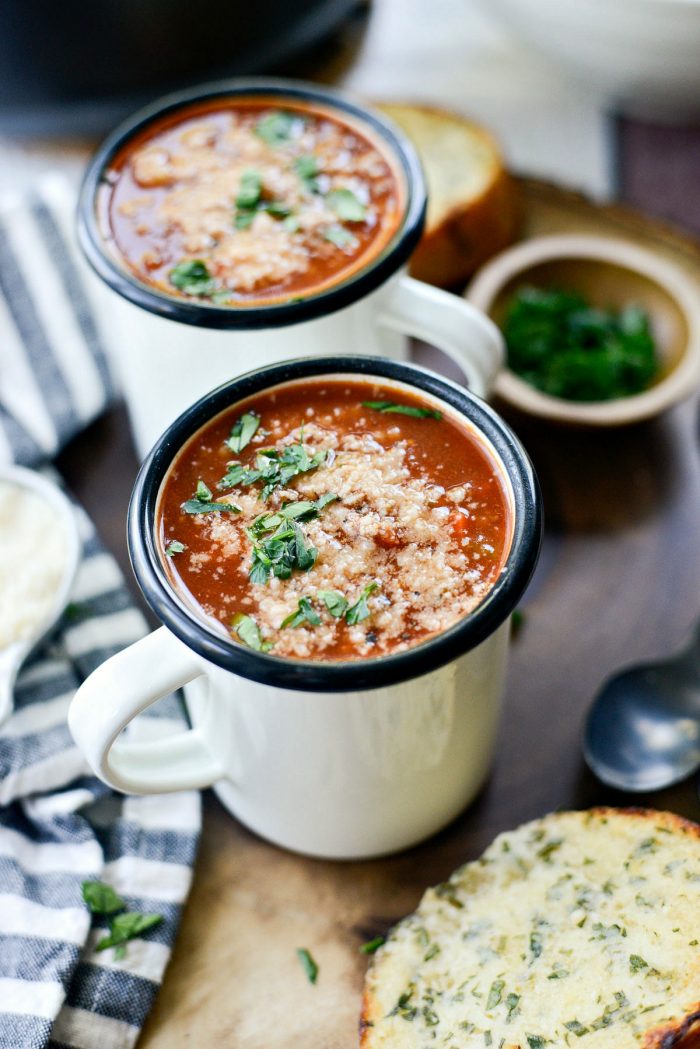 Beef Tomato Ancini de Pepe Soup l SimplyScratch.com #beef #ancinidepepe #pasta #soup #easy #tomato #simplyscratch