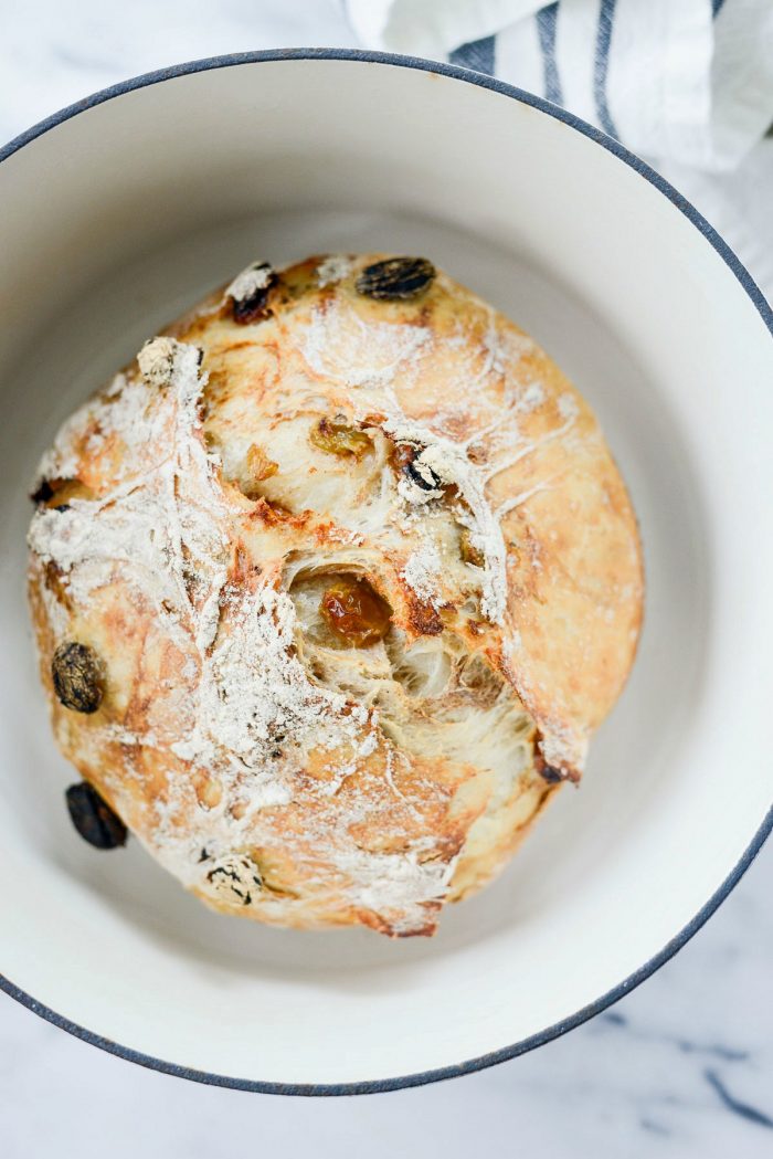 Easy Dutch Oven Cinnamon Raisin Bread - One Hundred Dollars a Month