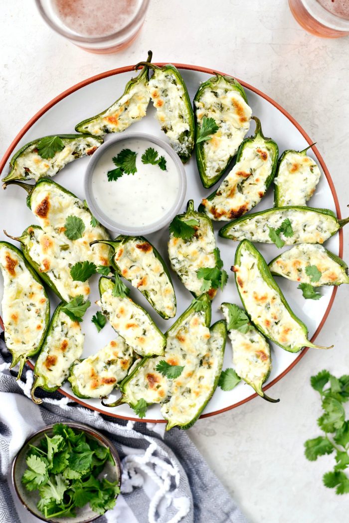 Roasted Jalapeno Poppers l SimplyScratch.com #jalapeno #stuffed #cheesy #appetizer #snack