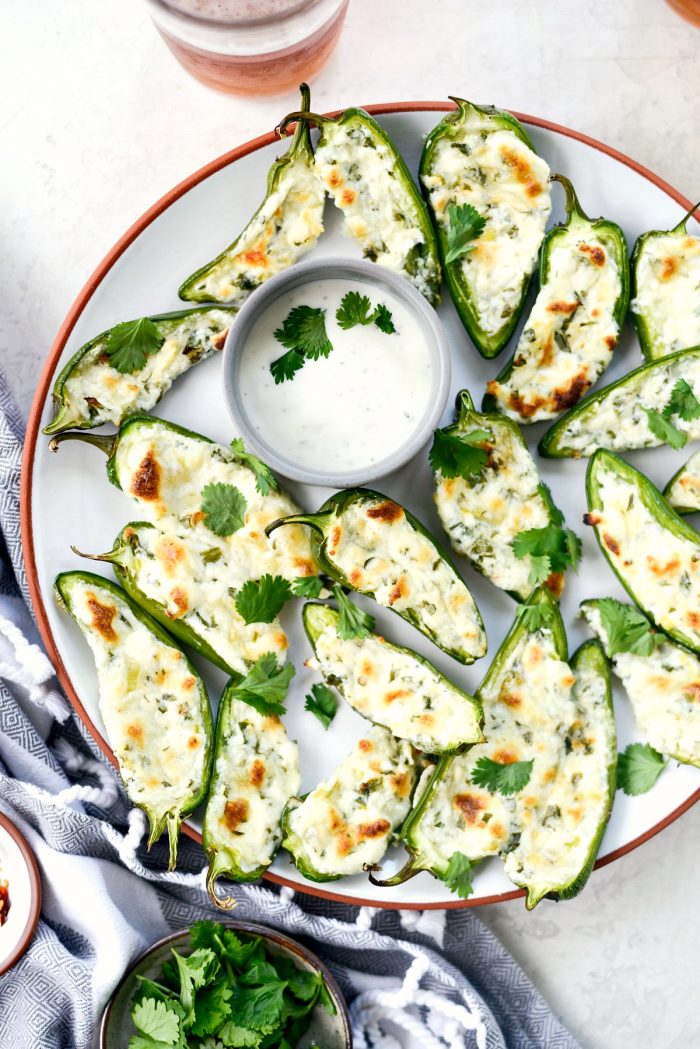 Roasted Jalapeno Poppers l SimplyScratch.com #jalapeno #stuffed #cheesy #appetizer #snack