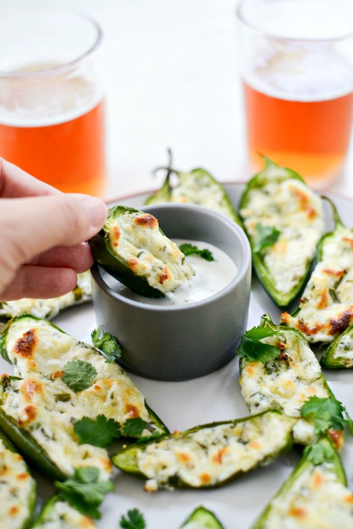 Roasted Jalapeno Poppers l SimplyScratch.com #jalapeno #stuffed #cheesy #appetizer #snack