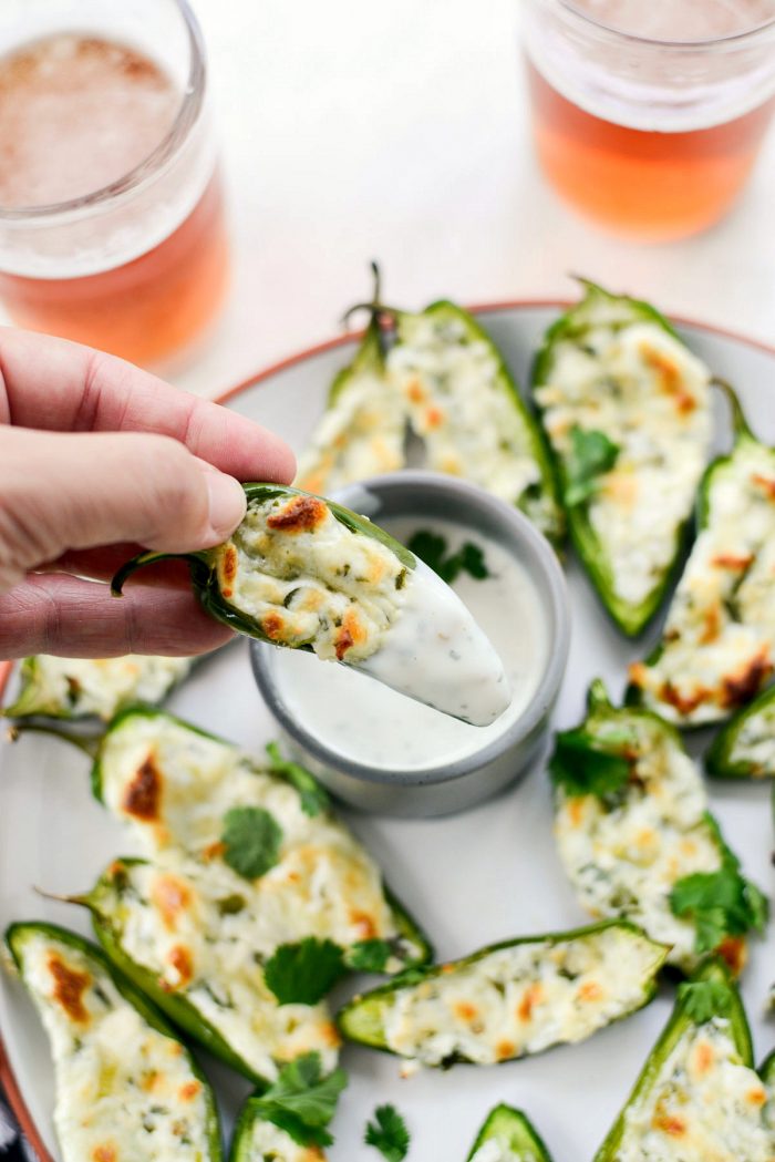 Roasted Jalapeno Poppers l SimplyScratch.com #jalapeno #stuffed #cheesy #appetizer #snack