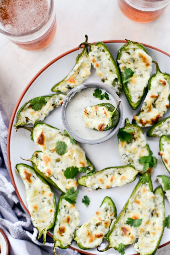 Roasted Jalapeno Poppers l SimplyScratch.com #jalapeno #stuffed #cheesy #appetizer #snack