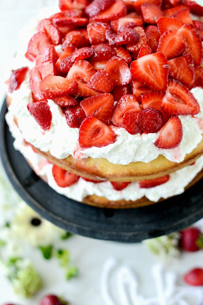 Strawberry Shortcake Cake l SimplyScratch.com #strawberry #shortcake #cake #poundcake #summer #dessert #homemade #fromscratch