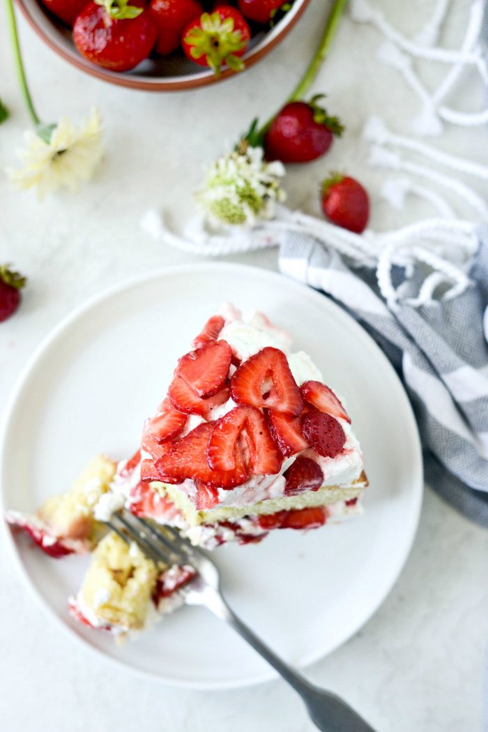 Strawberry Shortcake Cake l SimplyScratch.com #strawberry #shortcake #cake #poundcake #summer #dessert #homemade #fromscratch