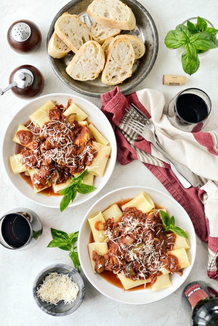 Garden Vegetable Ragu l SimplyScratch.com #vegetable #ragu #sauce #zucchini #summersquash #carrots #homemade #simplyscratch