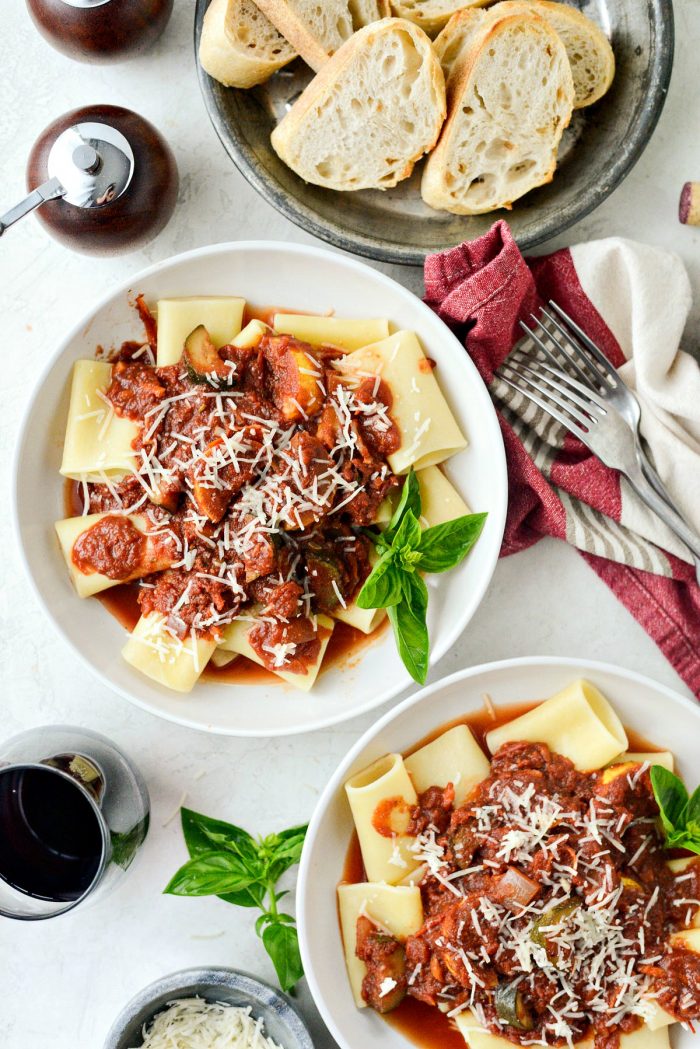 Garden Vegetable Ragu l SimplyScratch.com #vegetable #ragu #sauce #zucchini #summersquash #carrots #homemade #simplyscratch