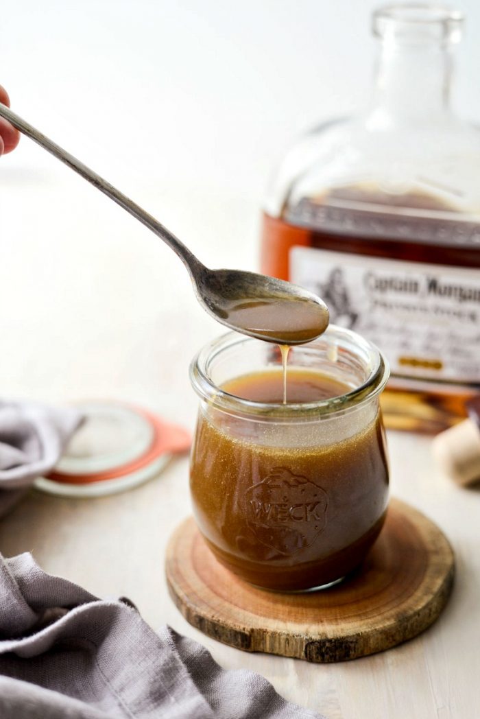 Homemade Butter Rum Sauce l SimplyScratch.com #dessert #topping #fromscratch #homemade #butter #rum #sauce #simplyscratch