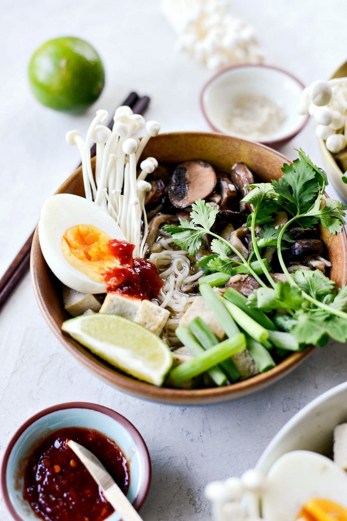 Mushroom Ramen Bowls l SimplyScratch.com #mushroom #ramen #bowls #healthy #bowls #egg #shiitake #cremini #dinner #recipe