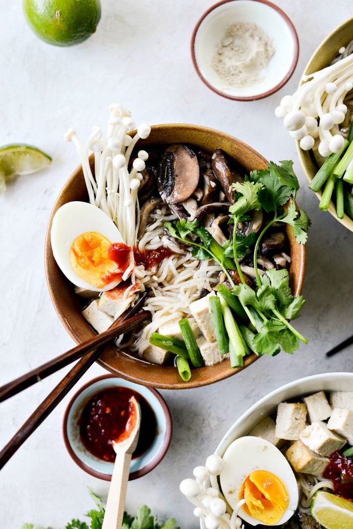 Mushroom Ramen Bowls l SimplyScratch.com #mushroom #ramen #bowls #healthy #bowls #egg #shiitake #cremini #dinner #recipe