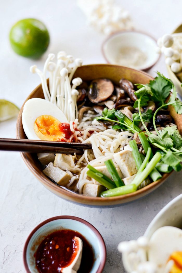 Mushroom Ramen Bowls l SimplyScratch.com #mushroom #ramen #bowls #healthy #bowls #egg #shiitake #cremini #dinner #recipe