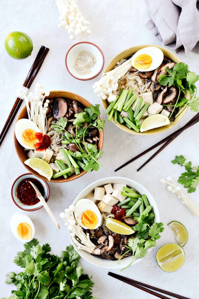 Mushroom Ramen Bowls l SimplyScratch.com #mushroom #ramen #bowls #healthy #bowls #egg #shiitake #cremini #dinner #recipe