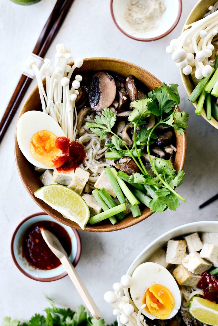 Mushroom Ramen Bowls l SimplyScratch.com #mushroom #ramen #bowls #healthy #bowls #egg #shiitake #cremini #dinner #recipe