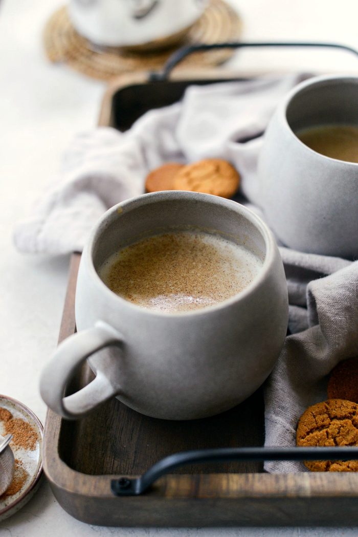 Pumpkin Spice Chai Latte l SimplyScratch.com #pumpkin #pumpkinspice #chai #late #beverage #fall #warm #drink