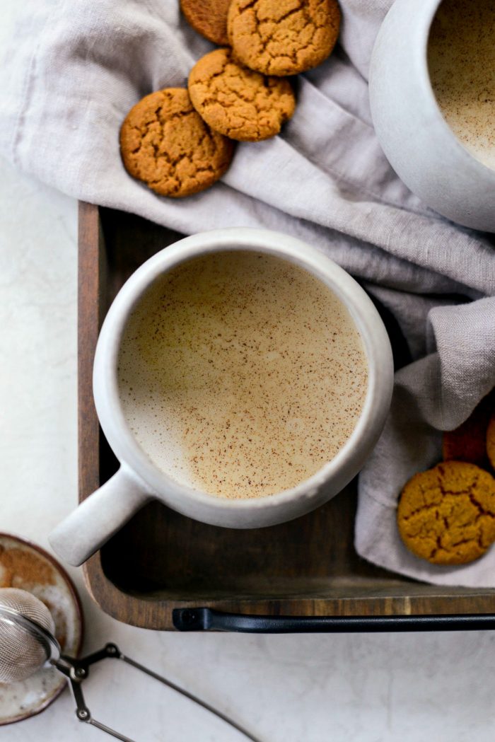 Pumpkin Spice Chai Latte l SimplyScratch.com #pumpkin #pumpkinspice #chai #late #beverage #fall #warm #drink