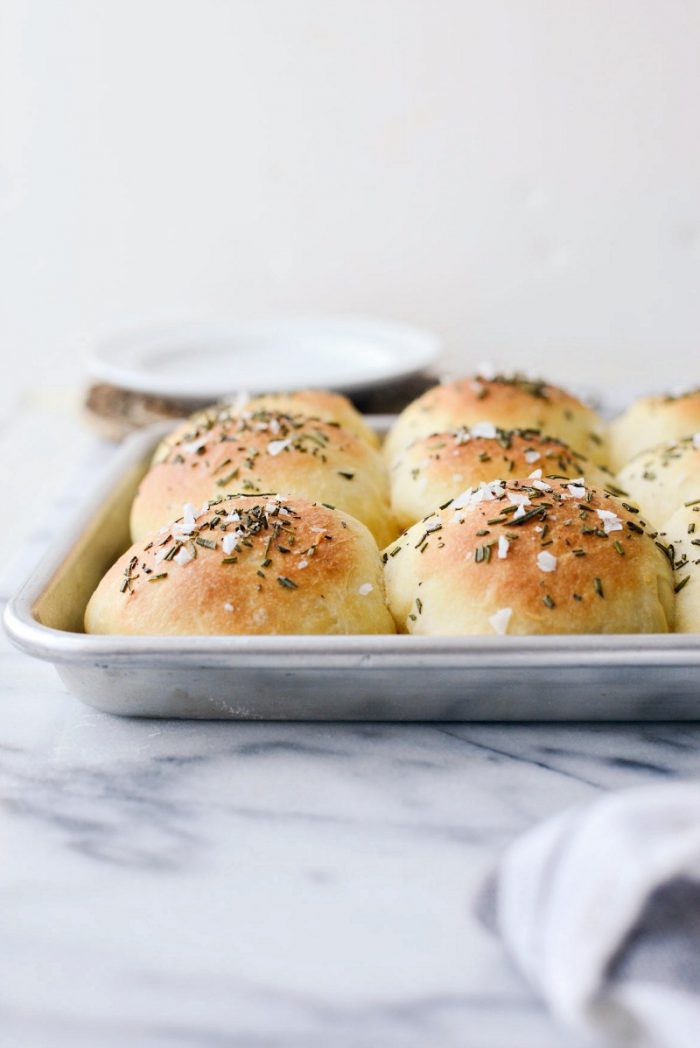 Sea Salt Rosemary Dinner Rolls l SimplyScratch.com #homemade #fromscratch #easy #dinner #rolls #thanksgiving #holiday #christmas #bread