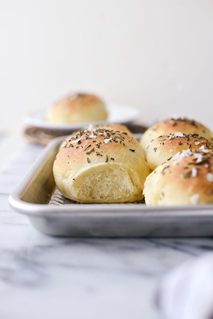 Sea Salt Rosemary Dinner Rolls l SimplyScratch.com #homemade #fromscratch #easy #dinner #rolls #thanksgiving #holiday #christmas #bread