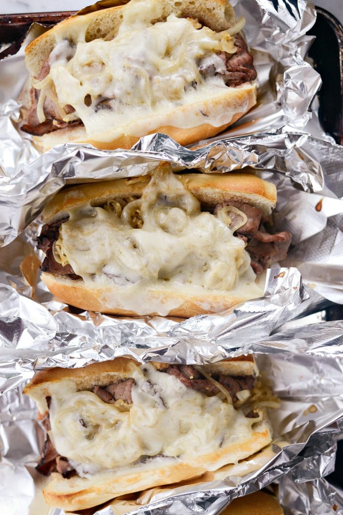 Easy French Dip Sandwiches l SimplyScratch.com #beef #frenchdip #sandwich #quick #easy #gameday #partyfood 