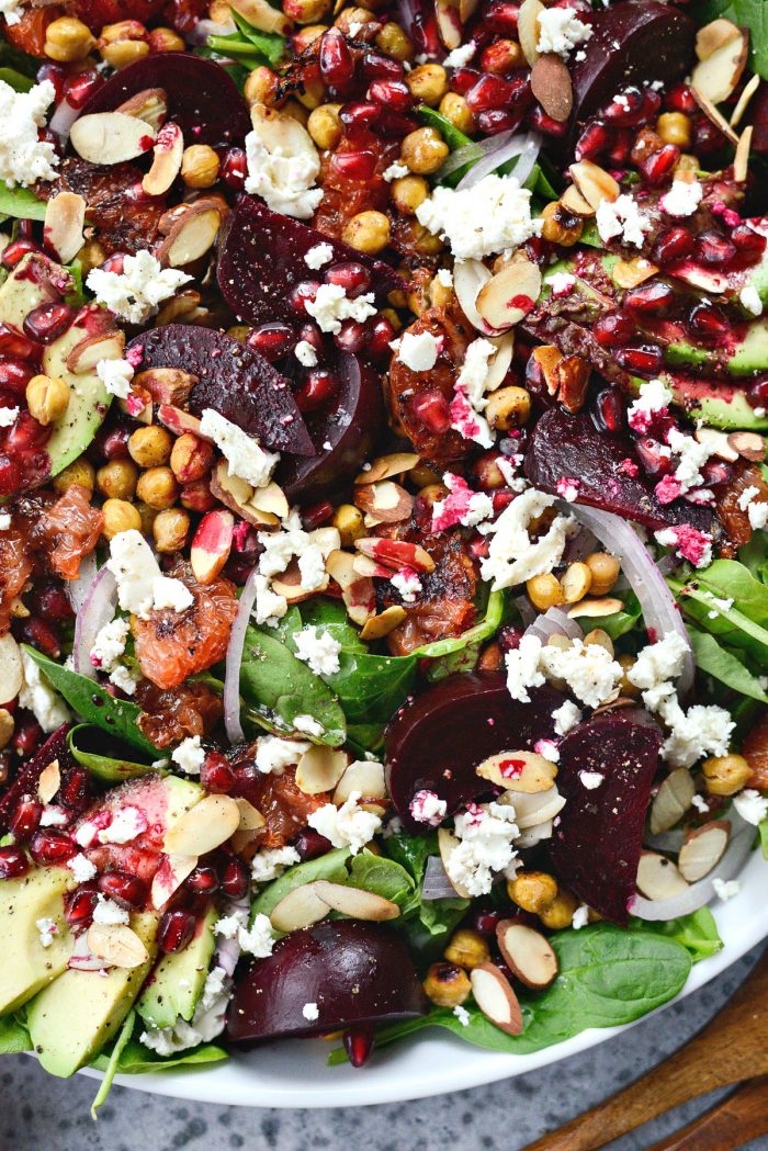 Roasted Grapefruit Beet Salad l SimplyScratch.com #grapefruit #beet #salad #holiday #christmas #healthy