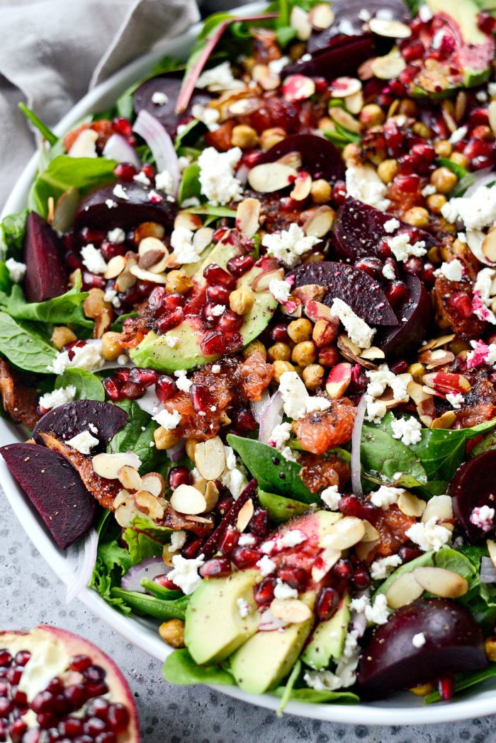 Roasted Grapefruit Beet Salad l SimplyScratch.com #grapefruit #beet #salad #holiday #christmas #healthy