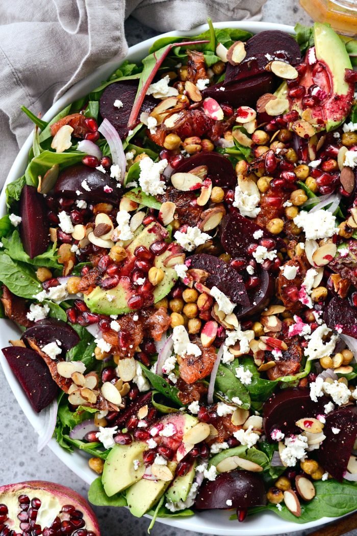 Roasted Grapefruit Beet Salad l SimplyScratch.com #grapefruit #beet #salad #holiday #christmas #healthy