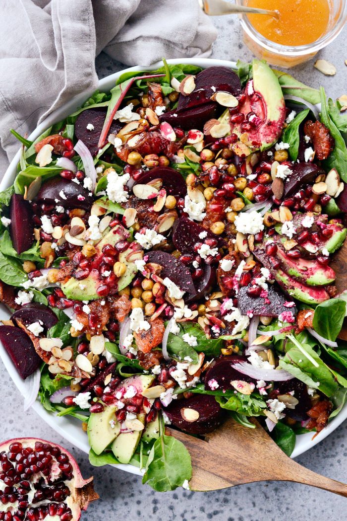 Roasted Grapefruit Beet Salad l SimplyScratch.com #grapefruit #beet #salad #holiday #christmas #healthy