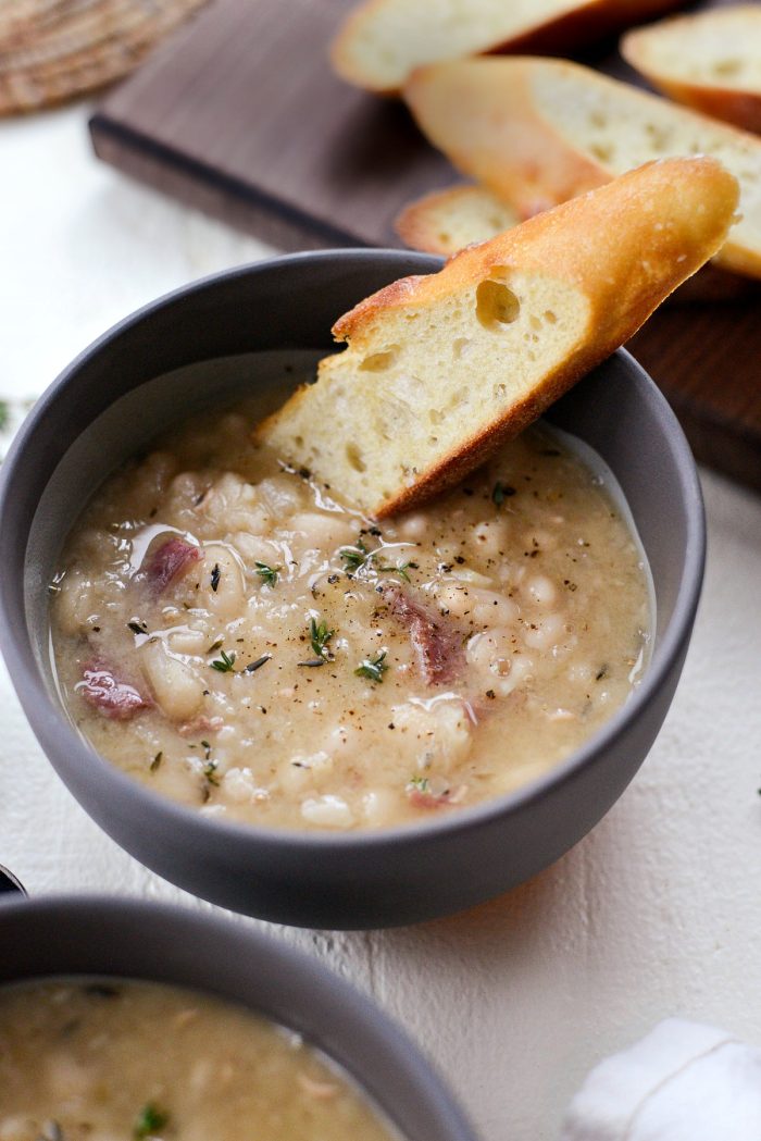 White Bean and Ham Soup l SimplyScratch.com #leftover #ham #hambone #soup #whitebean #bean #homemade #fromscratch