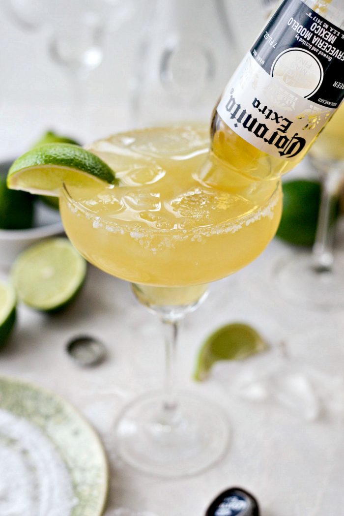 Beergaritas l SimplyScratch.com #gameday #beermargarita #coronita #adultbeverage #alcholicdrink #drink #beverage