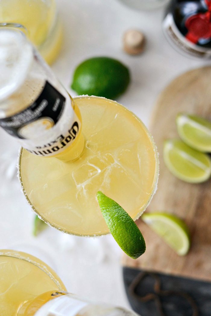 Beergaritas l SimplyScratch.com #gameday #beermargarita #coronita #adultbeverage #alcholicdrink #drink #beverage