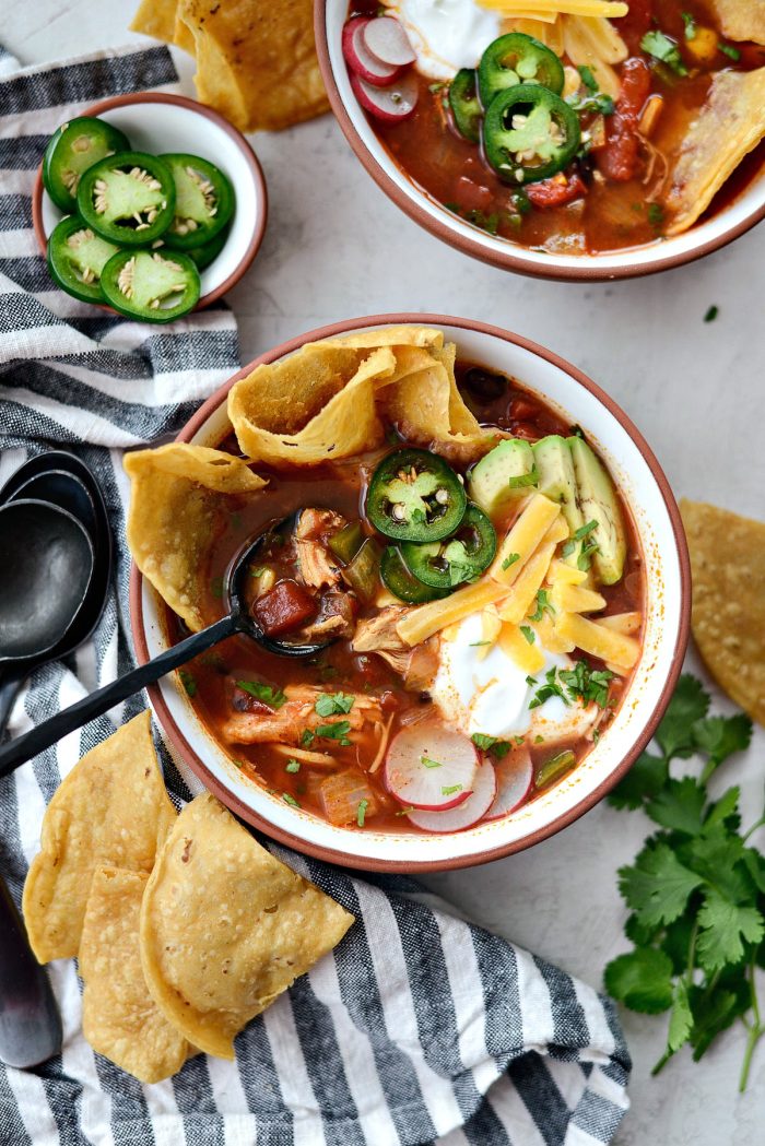 Chicken Tortilla Soup l SimplyScratch.com #homemade #easy #chicken #tortilla #soup #fromscratch