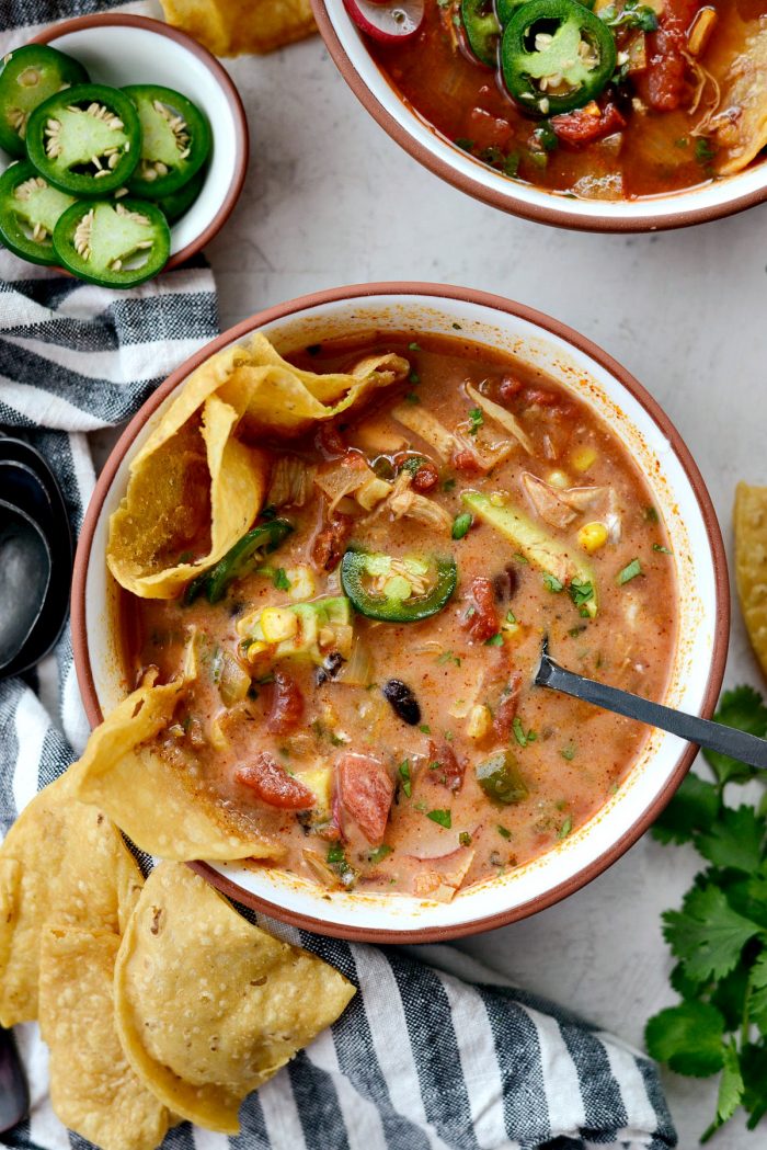 Chicken Tortilla Soup l SimplyScratch.com #homemade #easy #chicken #tortilla #soup #fromscratch