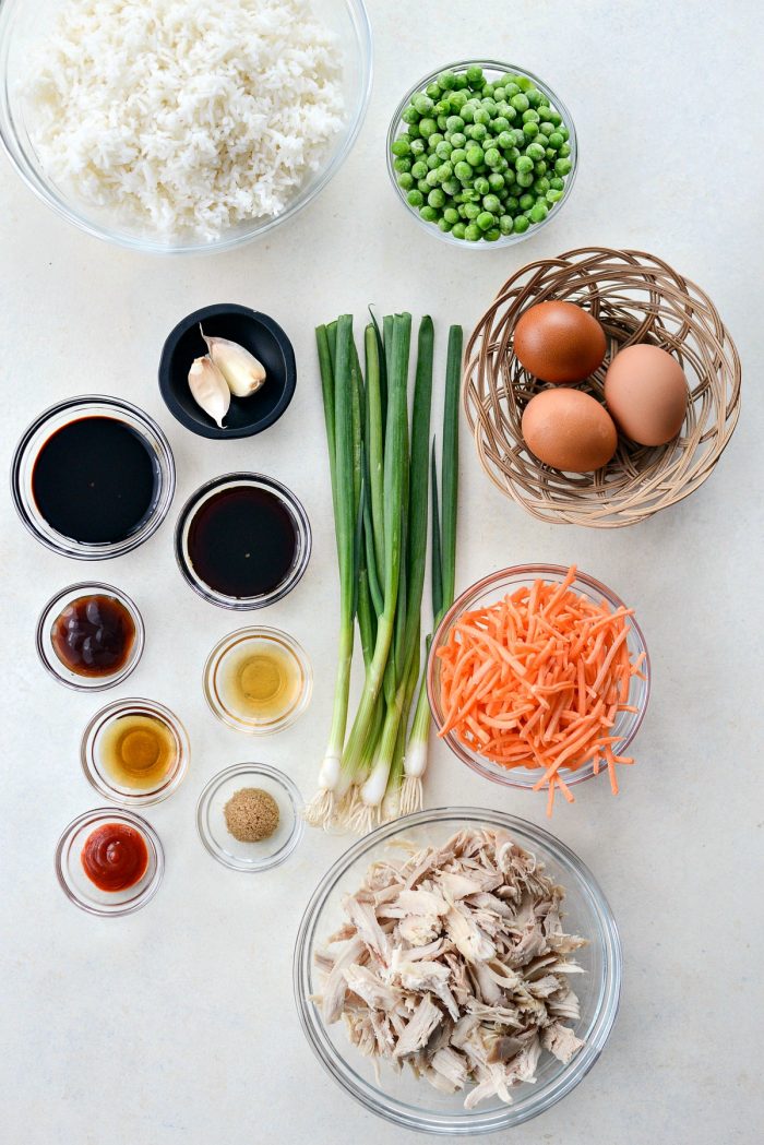 Healthy Oven-Baked Sheet Pan Fried Rice with Chicken