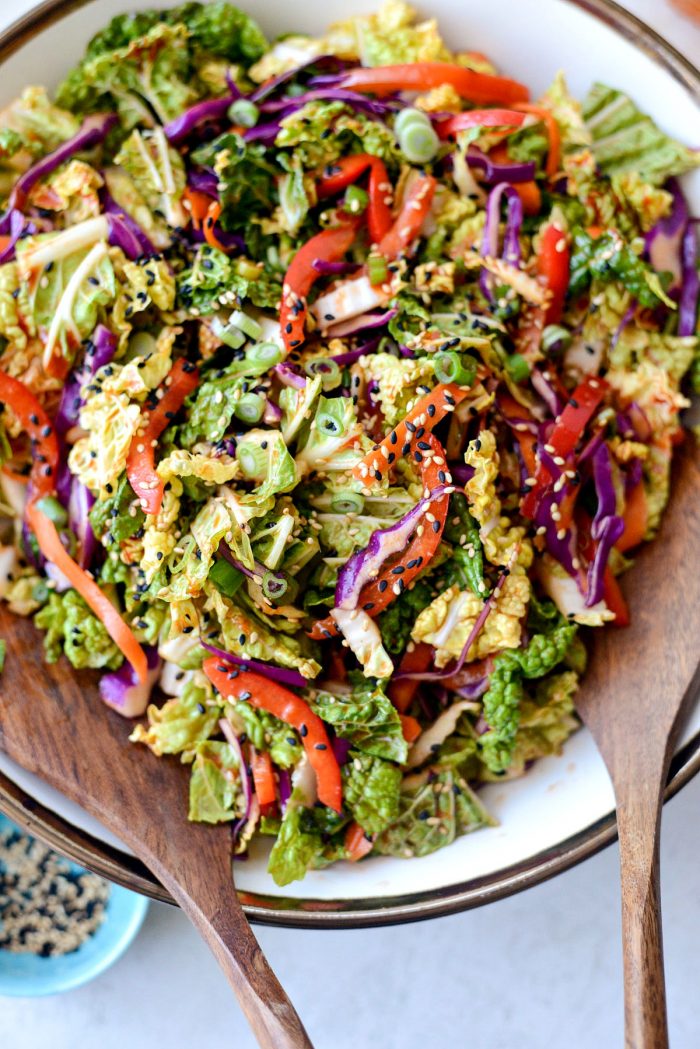 Spicy KoreanVegetable Slaw l SimplyScratch.com #korean #spicy #ginger #carrot #slaw #healthy