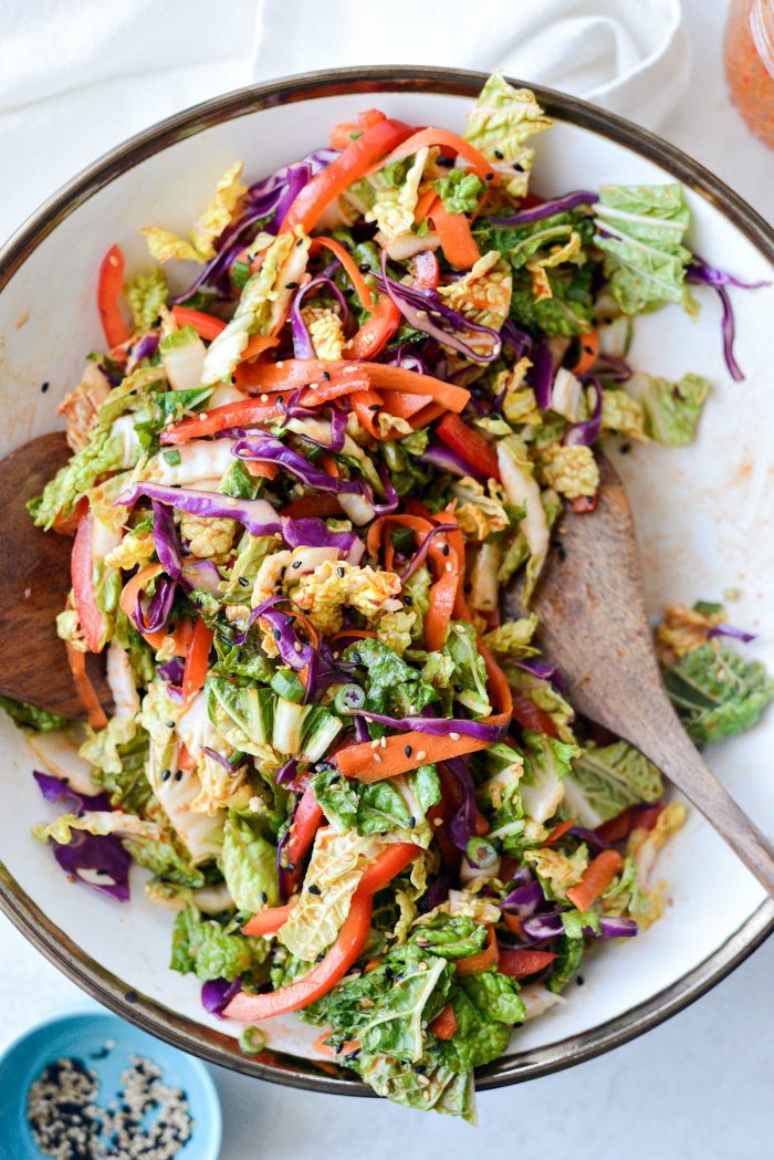 Spicy KoreanVegetable Slaw l SimplyScratch.com #korean #spicy #ginger #carrot #slaw #healthy