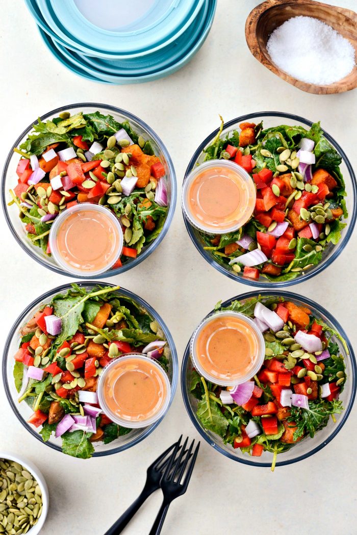 Winter Butternut Squash and Kale Grain Bowls (Meal Prep!) l SimplyScratch.com #mealprep #winter #healthy #grainbowls #butternutsquash #kale