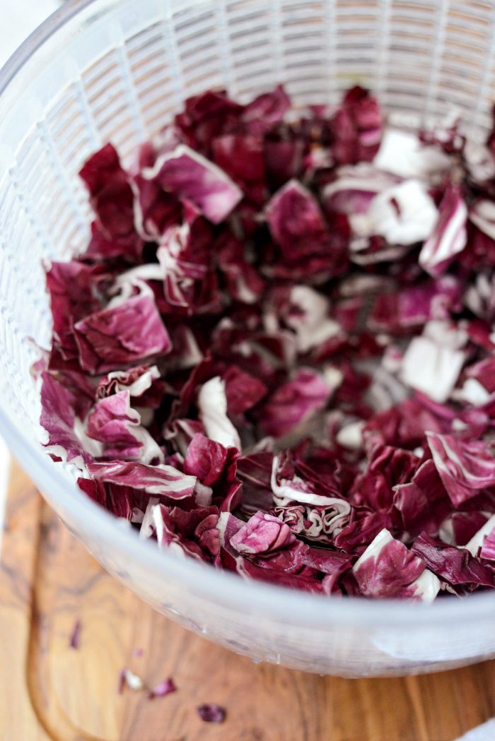 drain and spin the radicchio dry